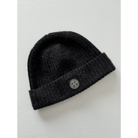 Stone Island Other - Stone Island Wool Beanie Charcoal Black